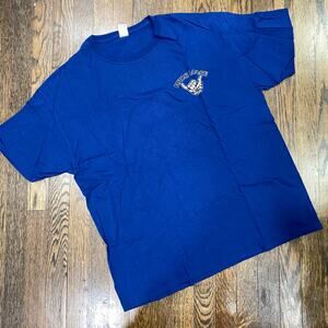 Hang Loose Hawaii Tee Size Extra Large Blue Logo Front and Back Cotton T-shirt